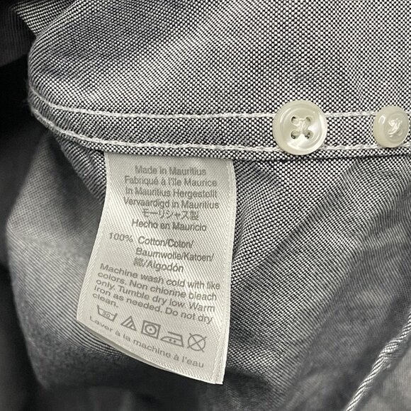 J. Crew Mens Classic Oxford Shirt LT All Cotton Gray Pattern - Picture 4 of 6